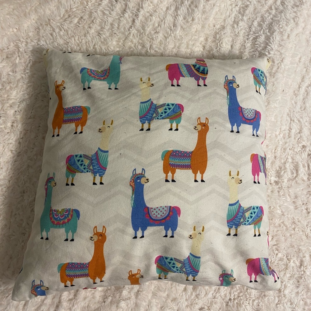 Handmade llama pillow